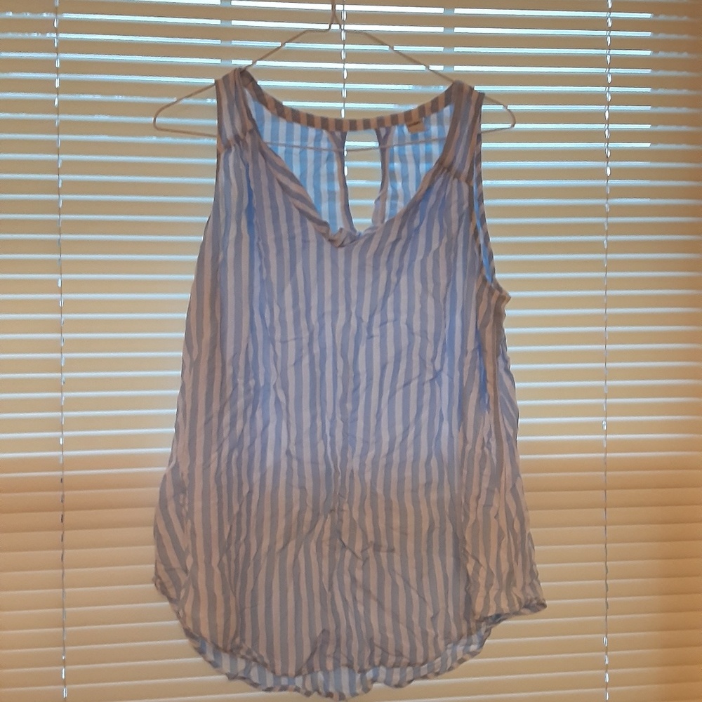 Blue and white top